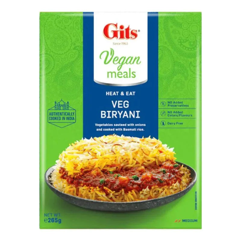 Gits RTE Veg Biryani Vegan - 265g-Global Food Hub