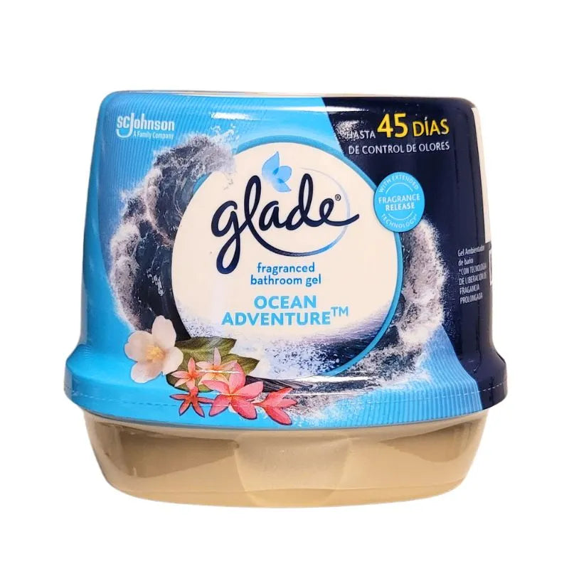 Glade Fragranced Bathroom Gel Freshener Ocean Adventure - 180g-Global Food Hub