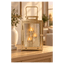 Gold Lantern Candle Holder with Handle – 3 Tealight Holders-Global Food Hub