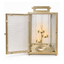 Gold Lantern Candle Holder with Handle – 3 Tealight Holders-Global Food Hub