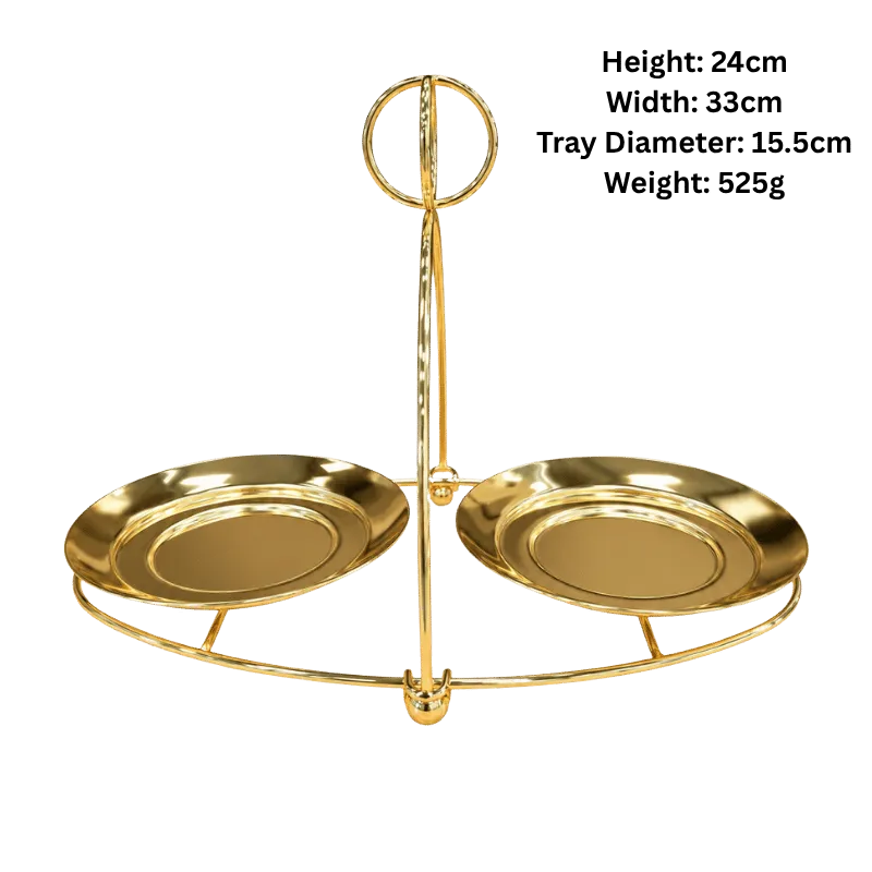 Golden Double Display Stand-Global Food Hub