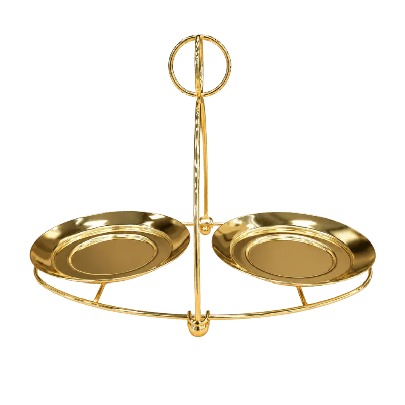 Golden Double Jar Display Stand-Global Food Hub