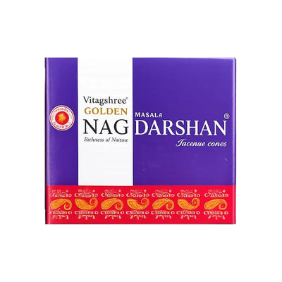 Golden Nag Darshan Incense Cones-Global Food Hub