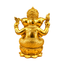 Golden Seated Ganesha 23cm - Polyresin Statue-Global Food Hub