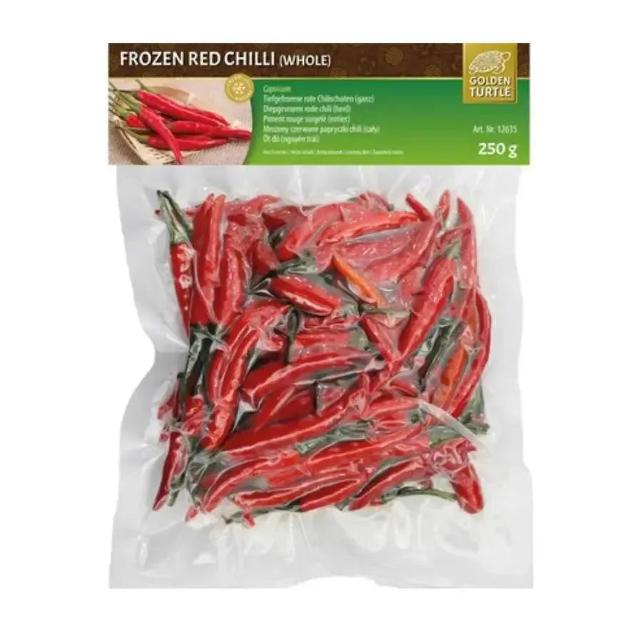 Golden Turtle - FROZEN Red Chillies - 250g-Global Food Hub