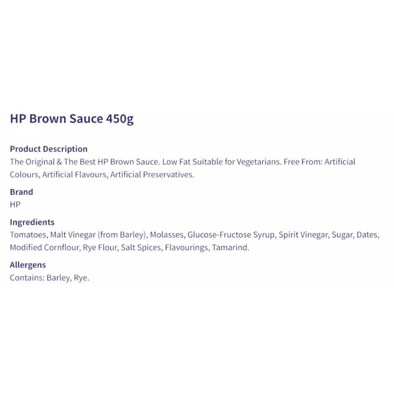 HP Sauce - 450g-Global Food Hub