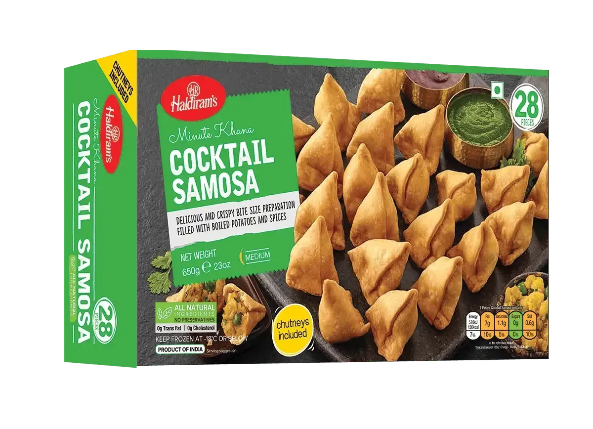 Haldiram Frozen Cocktail Samosa-650 grams-Global Food Hub