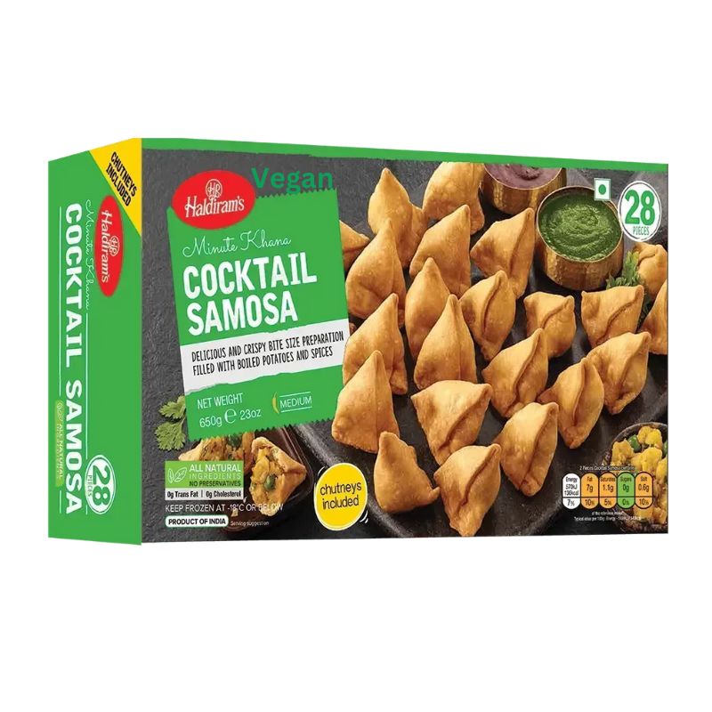 Haldiram Frozen Cocktail Samosa Vegan - 650g-Global Food Hub