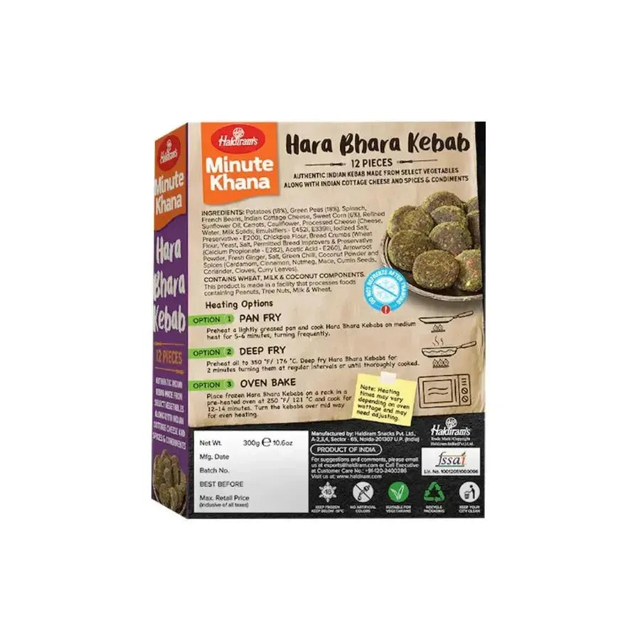 Haldiram Frozen Hara Bhara Kebab - 300g-Global Food Hub