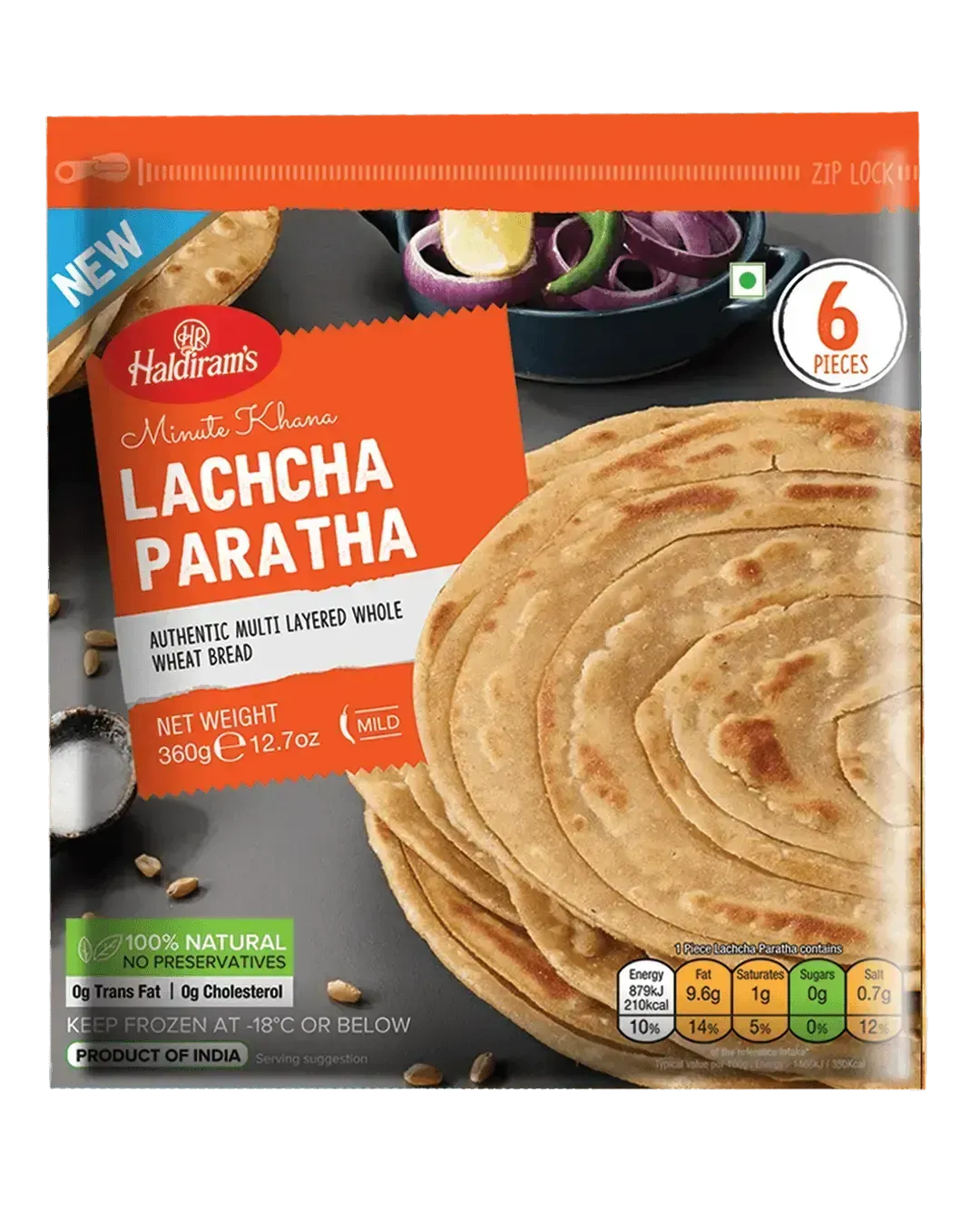 Haldiram Frozen Lachcha Paratha - 360g-Global Food Hub