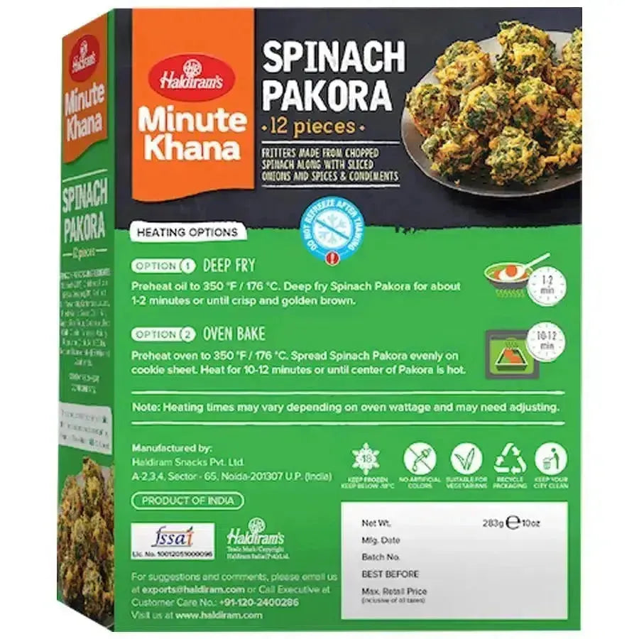 Haldiram Frozen Spinach Pakoda / Pakora - 283g-Global Food Hub