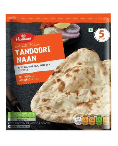 Haldiram Frozen Tandoori Naan - 400g-Global Food Hub