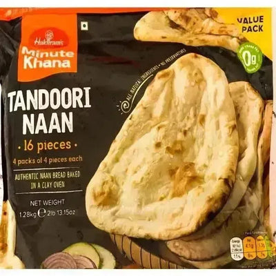 Haldiram Frozen Tandoori Naan Value Pack - 1.28kg - 1.28Kgs-Global Food Hub