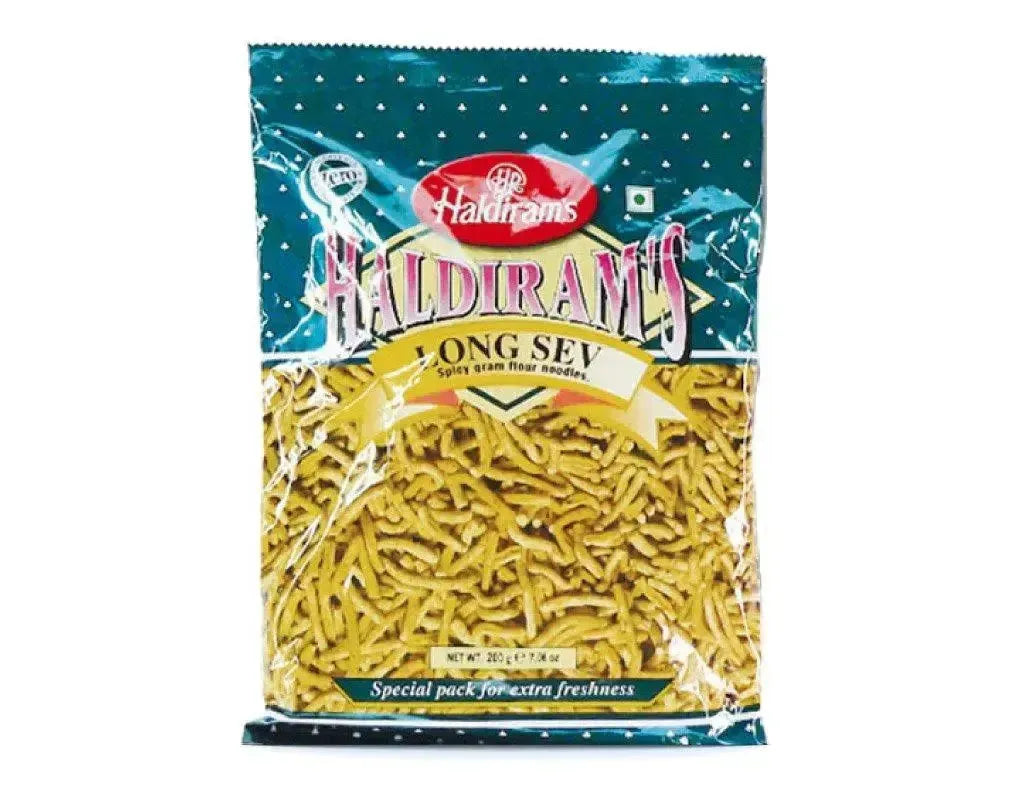 Haldiram - Long Sev (Spicy Chickpea Flour Snack) - 200g-Global Food Hub