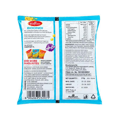 Haldiram's - Boondi Masala (Spicy Croutons)- 210g-Global Food Hub