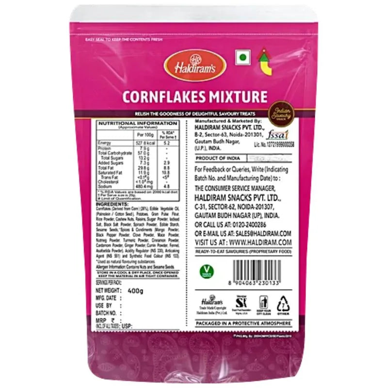 Haldiram's - Cornflakes Mixture 400g-Global Food Hub