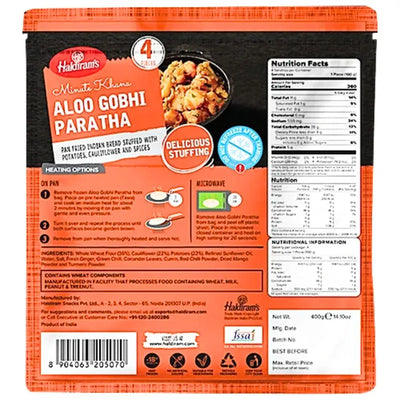 Haldiram's - Frozen Aloo Gobhi Paratha 400g-Global Food Hub