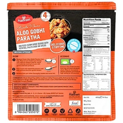 Haldiram's - Frozen Aloo Gobhi Paratha 400g-Global Food Hub