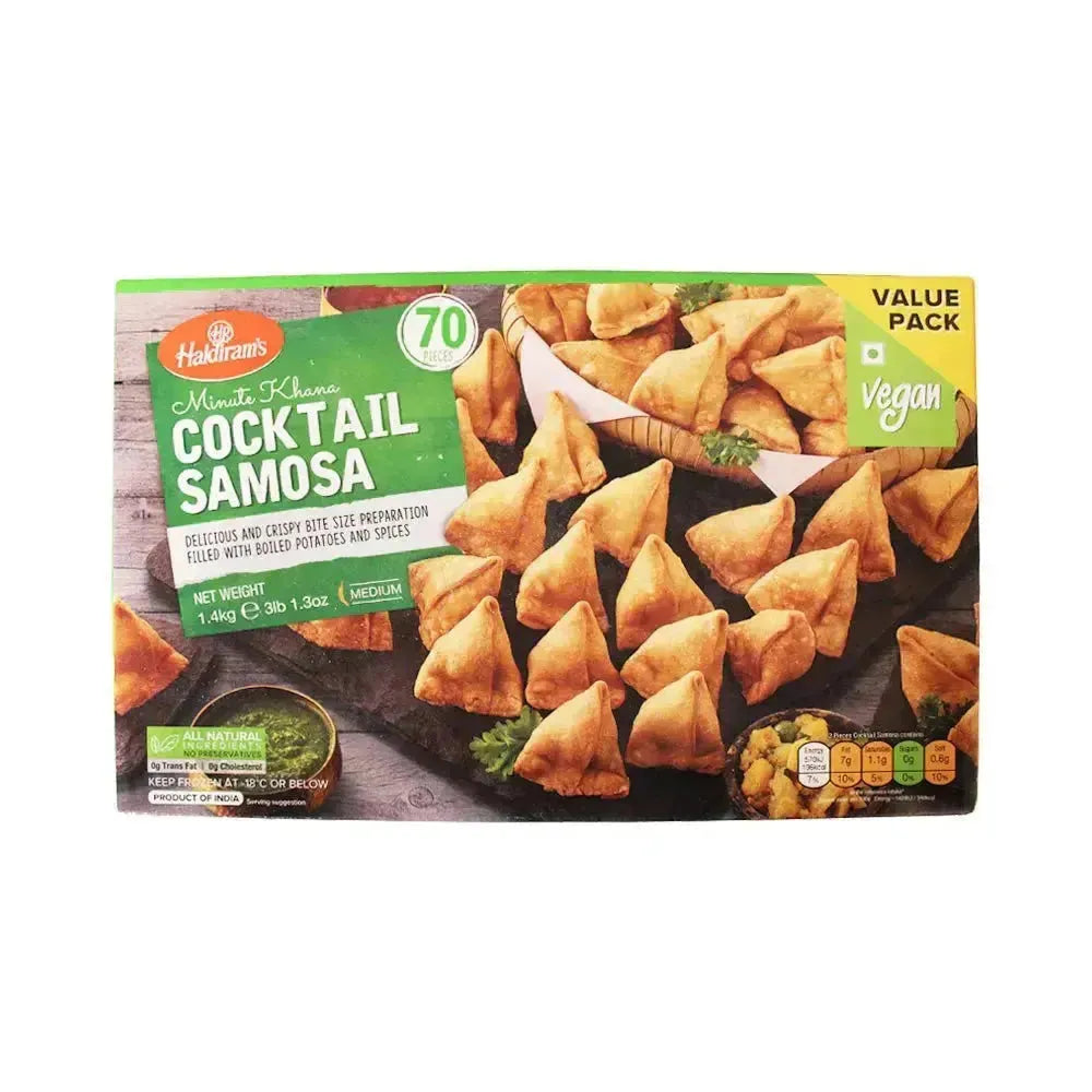 Haldiram's - Frozen Cocktail Samosa Vegan Value pack 1.4Kgs-Global Food Hub