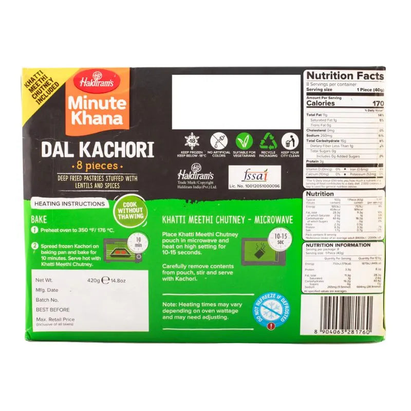 Haldiram's - Frozen Dal Kachori 420g-Global Food Hub
