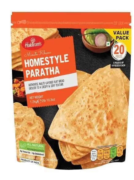 Haldiram's Frozen Home Style Paratha Value Pack- 1.2kg-1.20 Kilograms-Global Food Hub