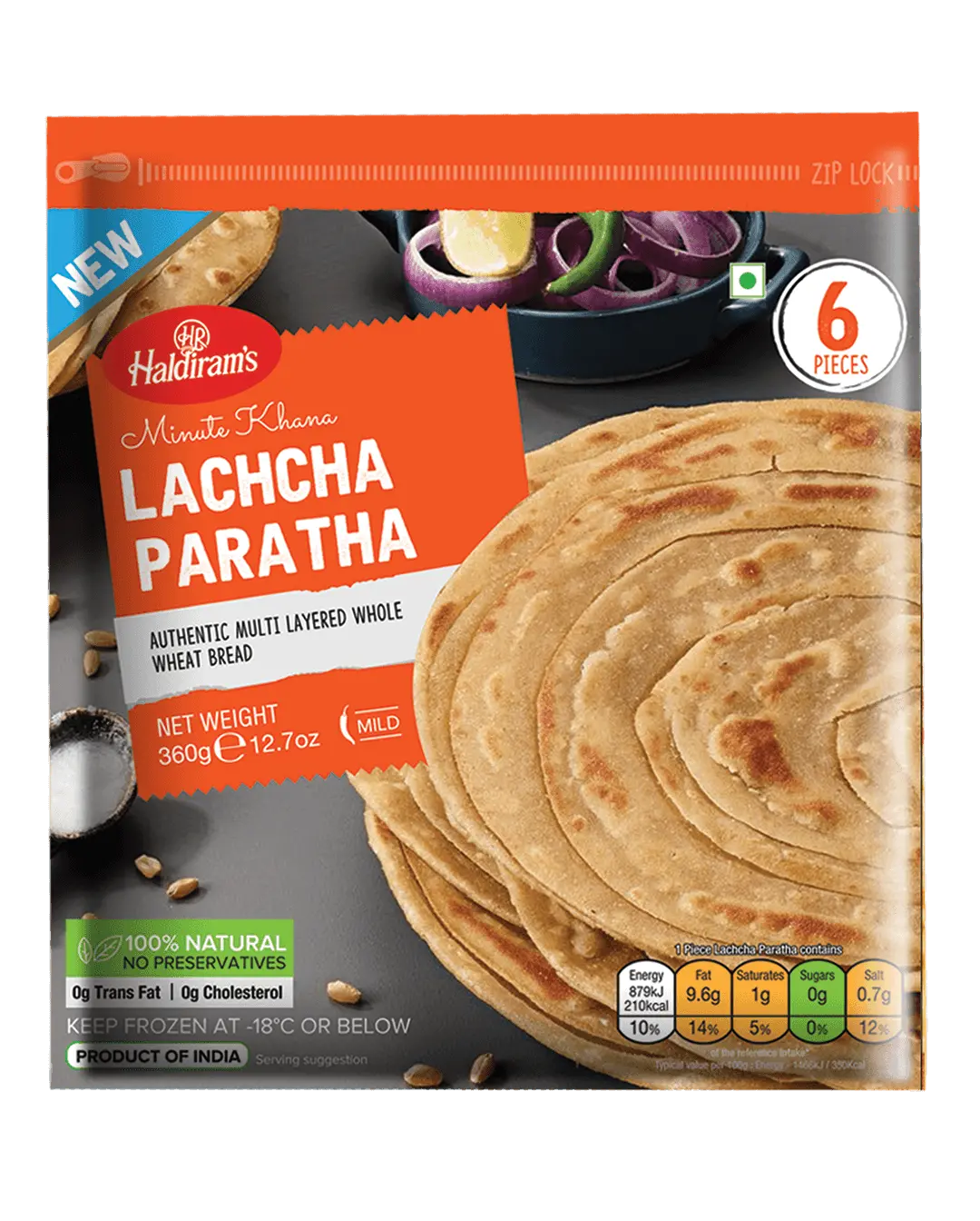 Haldiram's Frozen Lachcha Paratha-360 grams-Global Food Hub
