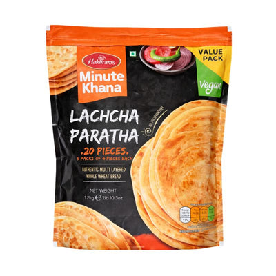 Haldiram's - Frozen Lachcha Paratha Vegan 1.2kg-Global Food Hub