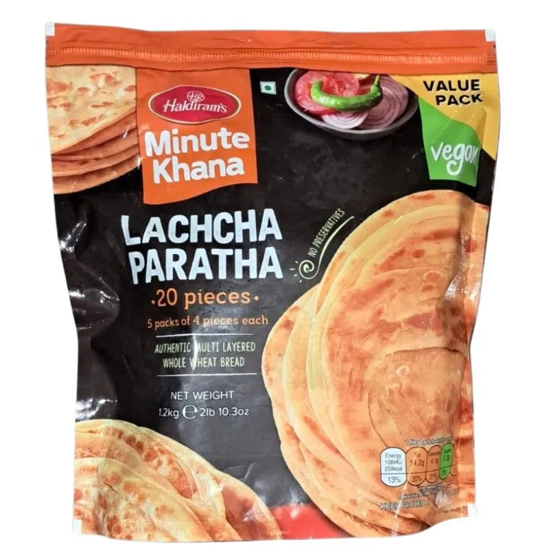 Haldiram's - Frozen Lachcha Paratha Vegan 1.2kg-Global Food Hub