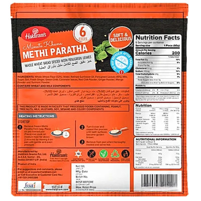 Haldiram's - Frozen Methi Paratha 300g-Global Food Hub
