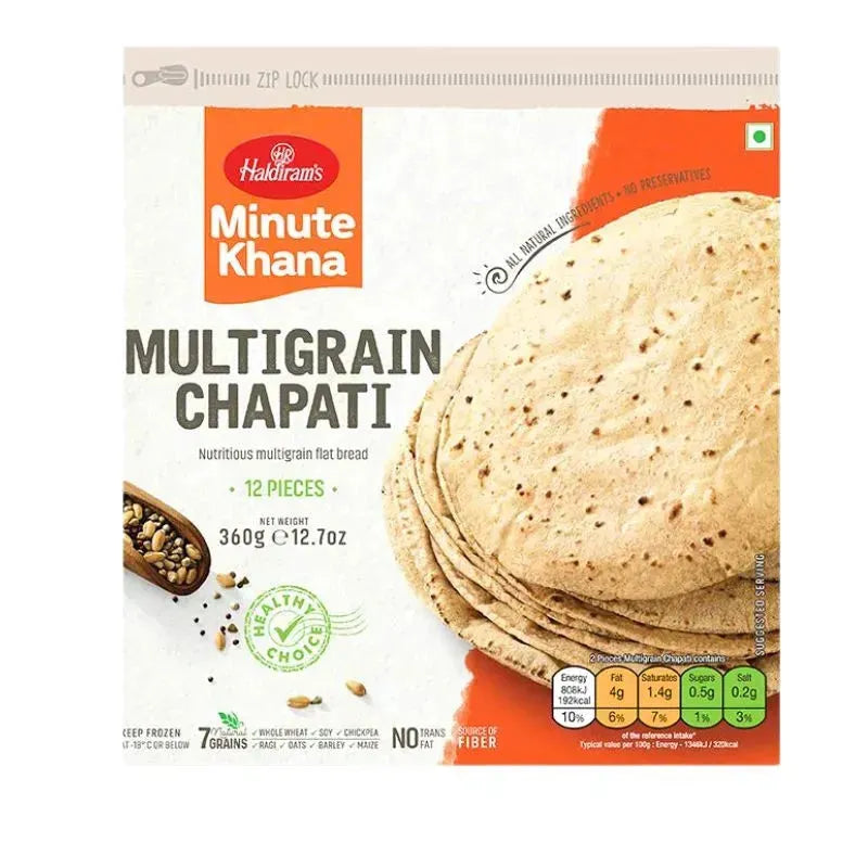 Haldiram's - Frozen Multigrain Chapati 360g-Global Food Hub