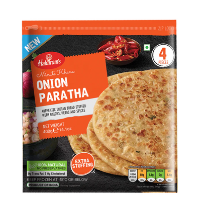 Haldiram's Frozen Onion Paratha-400 grams-Global Food Hub