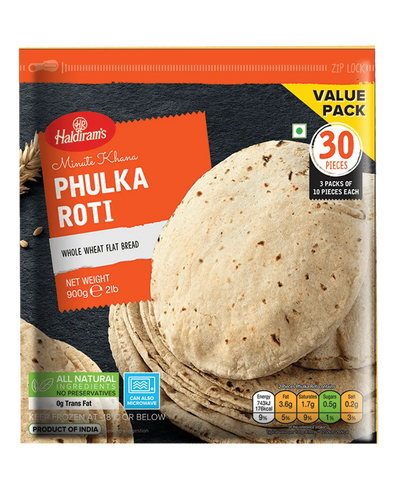 Haldiram's Frozen Phulka Roti VP 900 grams-900 grams-Global Food Hub