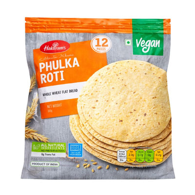 Haldiram's - Frozen Phulka Roti Vegan 360g-Global Food Hub