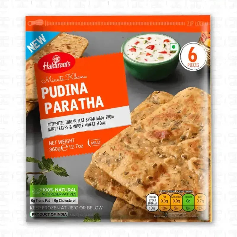 Haldiram's - Frozen Pudina Paratha 360g-Global Food Hub