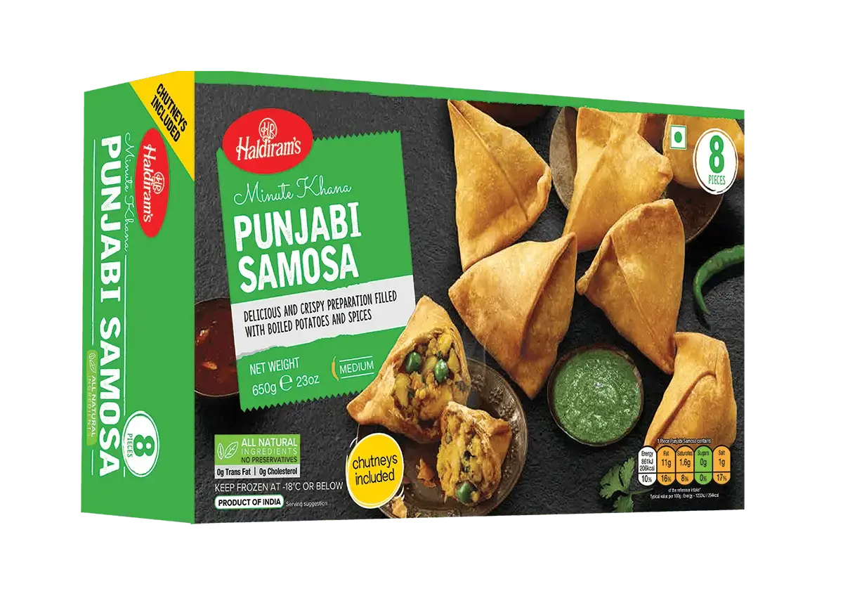 Haldiram's Frozen Punjabi Samosa- 8pcs-650 grams-Global Food Hub