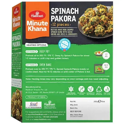 Haldiram's - Frozen Spinach Pakoda / Pakora 283g-Global Food Hub