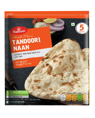 Haldiram's Frozen Tandoori Naan-400 grams-Global Food Hub