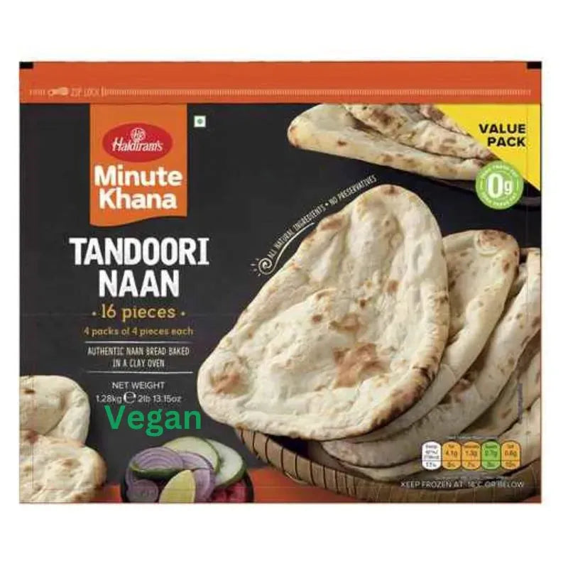 Haldiram's - Frozen Tandoori Naan Vegan Value Pack 1.28kg-Global Food Hub