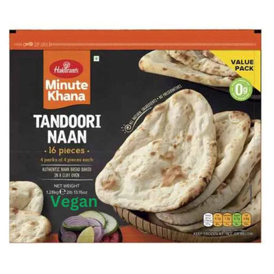 Haldiram's - Frozen Tandoori Naan Vegan Value Pack 1.28kg-Global Food Hub