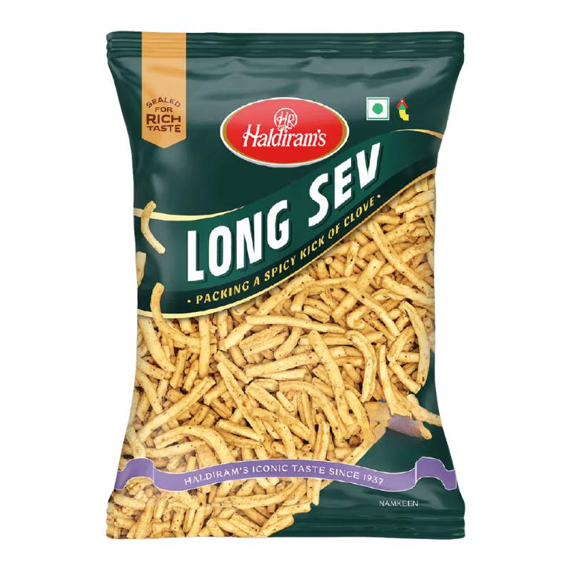 Haldiram's - Long Sev (Spicy Chickpea Flour Snack) 200g-Global Food Hub