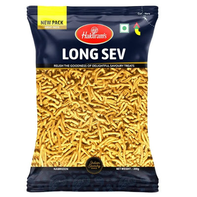 Haldiram's - Long Sev (Spicy Chickpea Flour Snack) 200g-Global Food Hub