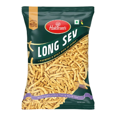 Haldiram's - Long Sev (Spicy Chickpea Flour Snack) 200g-Global Food Hub