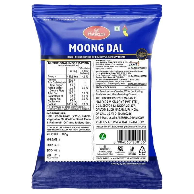 Haldiram's - Moong Dal 200g-Global Food Hub