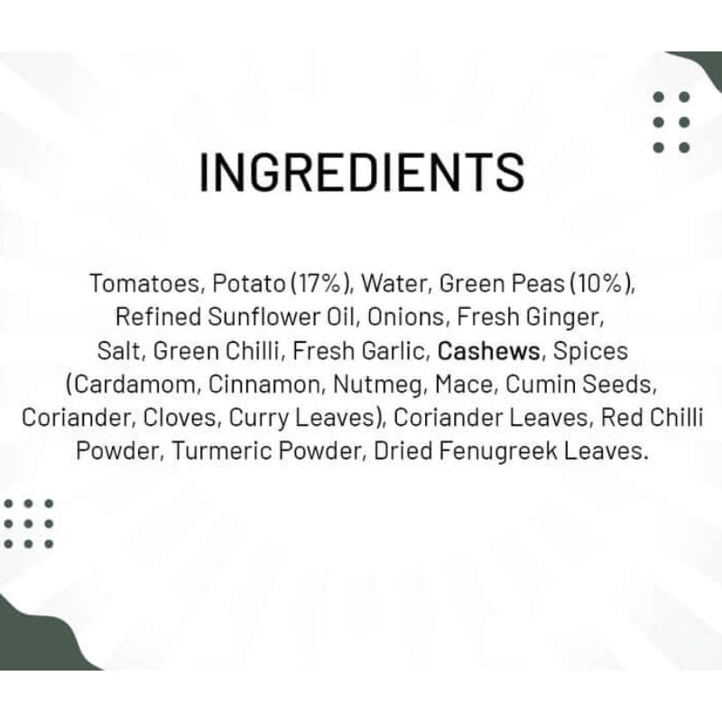 Haldiram's - RTE Aloo Mutter 300g-Global Food Hub