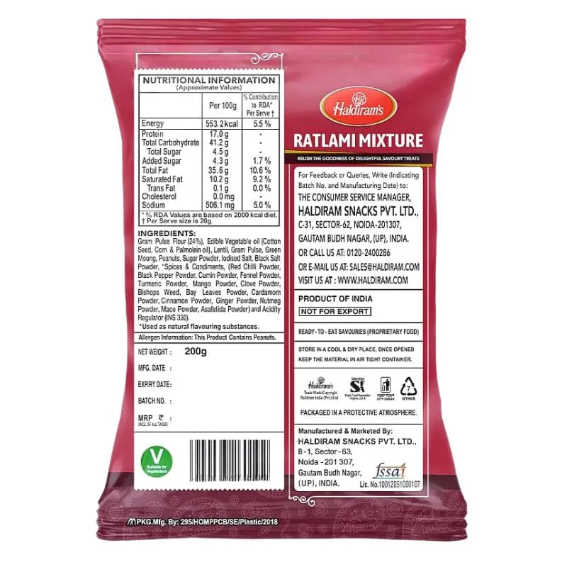 Haldiram's - Ratlami Mixture 200g-Global Food Hub