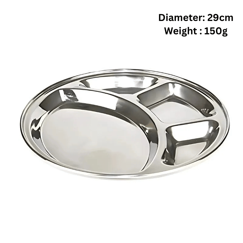Stainless Steel Thali Round - Diameter: 29cm