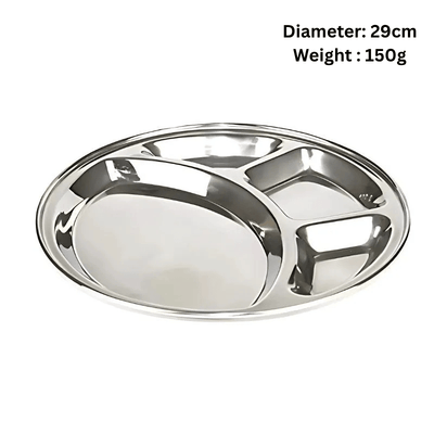 Stainless Steel Thali Round - Diameter: 29cm