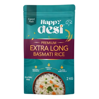 Happy Desi - Extra Long Basmati Rice - 2kgs-Global Food Hub