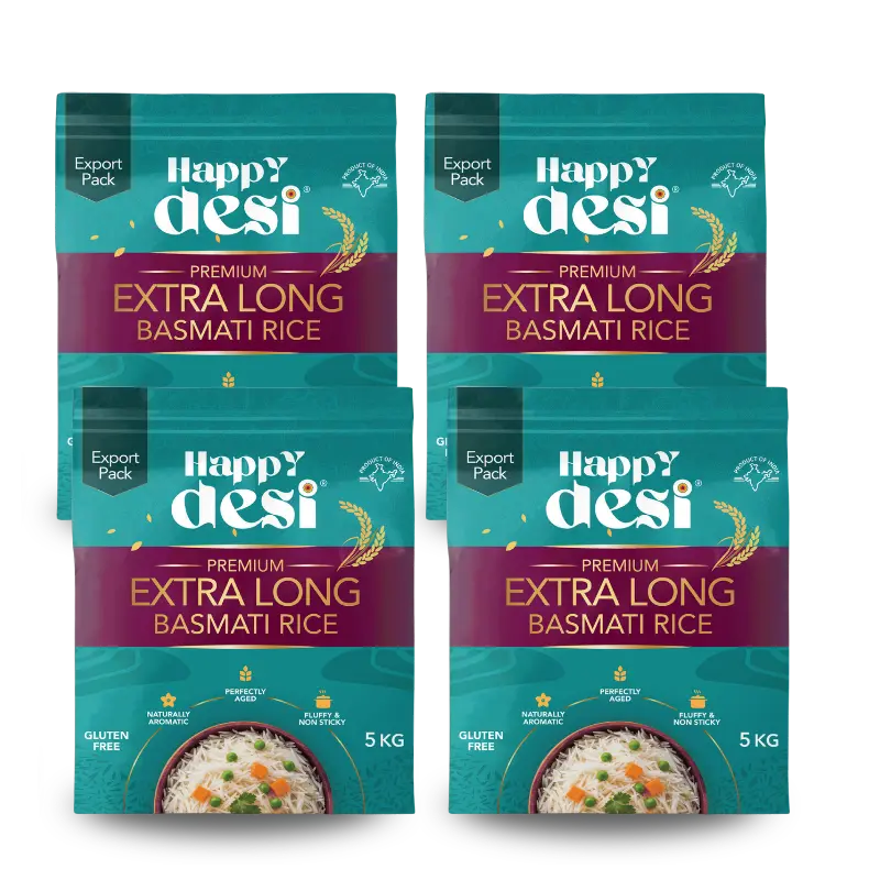 Happy Desi - Extra Long Basmati Rice - 4 x 5kgs-Global Food Hub