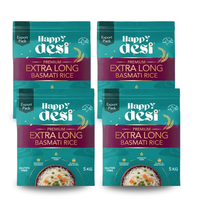Happy Desi - Extra Long Basmati Rice - 4 x 5kgs-Global Food Hub